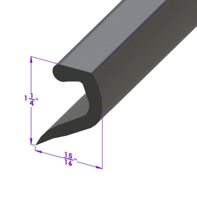 Metro Moulded Parts 1949-1956 Chevrolet Rear Bumper Gravel Shield Seal. 1-3/8" Wide LP 109-B/FT