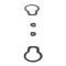 Montco Inc / Repops Outside Front Door Handle Gasket Kit, 52-59 Chevy GMC Pickup Truck Suburban R-CT545