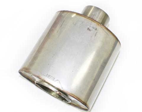 JBA Performance Exhaust Universal Straight-Through 304 Stainless Steel Muffler with 6" Oval Body 40-250600