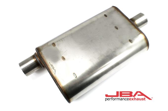 JBA Performance Exhaust Chambered 2.5" Muffler 304 SS Offset/Center 40-251301