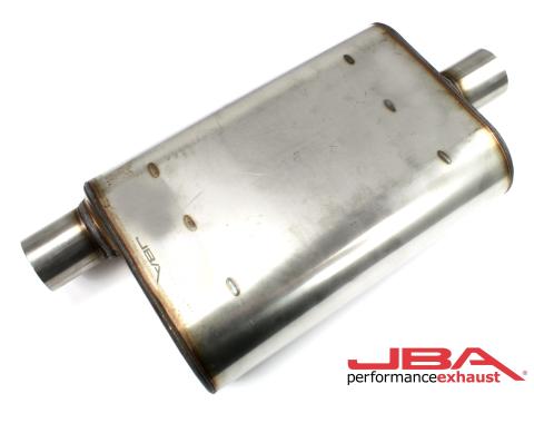 JBA Performance Exhaust Chambered 2.5" Muffler 304 SS Offset/Center 40-251301
