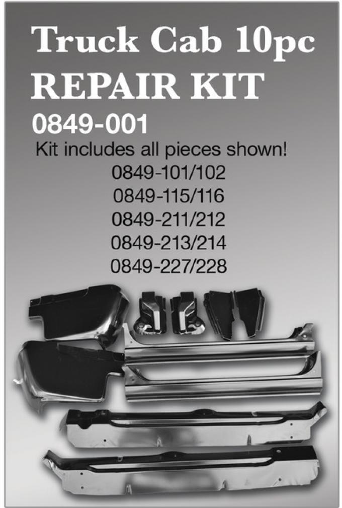 Key Parts '67-'72 Cab Repair Kit 0849-001