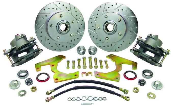 Classic Performance Front Disc Brake Kit for OEM Drum Brake Spindles for 1947-1959 Chevy 1/2 Ton Truck, 5x4.75, 11" Rotors 4759WBK-5