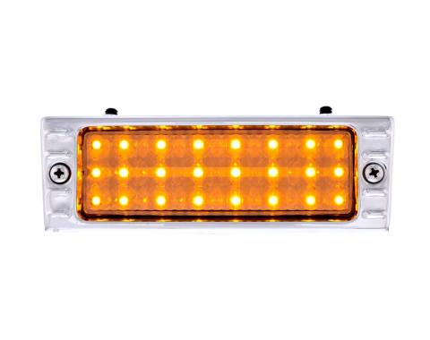 United Pacific 24 LED Parking Light Assembly, Clear Lens W/Amber LED For 1947-53 Chevy Truck CPL4753C-AS