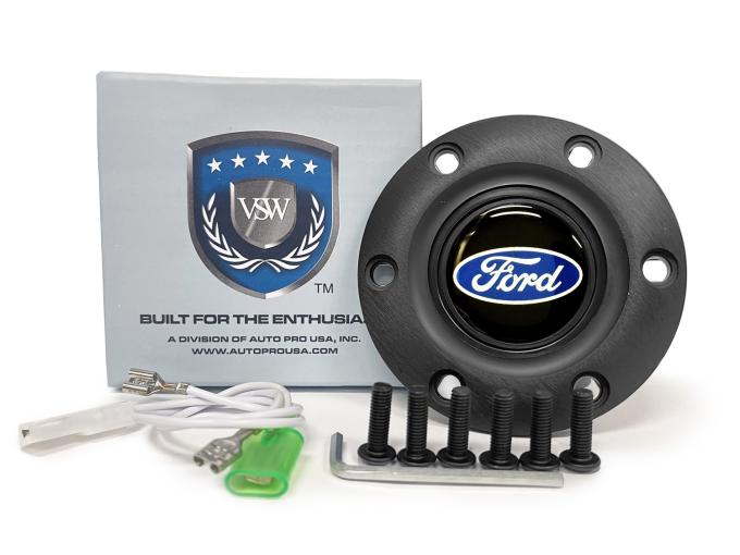 Auto Pro USA VSW 6-Bolt Steering Wheel Horn Button STE1001BLK