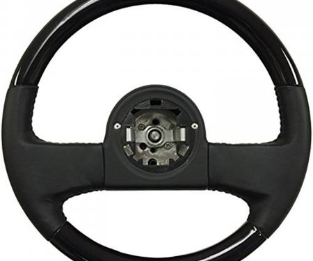 Auto Pro USA 1984-1989 Chevrolet Corvette VSW Steering Wheel OE Series, Black Ash Finish, Black Leather ST1030BW