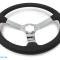 Auto Pro USA 1977-1982 Chevrolet Corvette VSW 6-Bolt OE Steering Wheel, Genuine Black Leather, 14 in. Diameter ST3040BLK