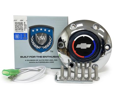 Auto Pro USA VSW 6-Bolt Steering Wheel Horn Button STE1006CHR