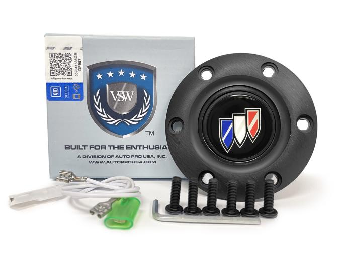 Auto Pro USA VSW 6-Bolt Steering Wheel Horn Button STE1010BLK