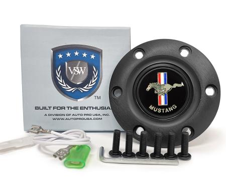 Auto Pro USA VSW 6-Bolt Steering Wheel Horn Button STE1002BLK