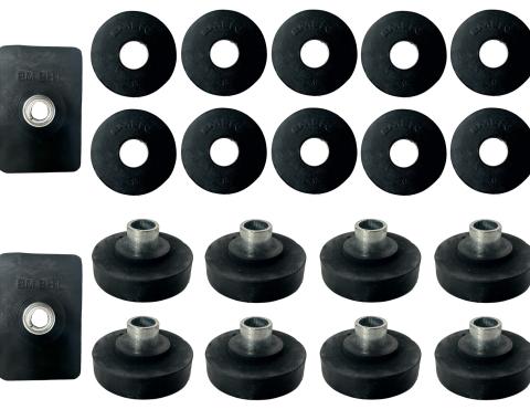 Auto Pro USA 1959 Chevrolet Impala Body Mount Bushing Set, Includes All Mounting Bushings BM1009