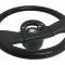 Auto Pro USA 1984-1989 Chevrolet Corvette VSW Steering Wheel OE Series, Black Ash Finish, Black Leather ST1030BW