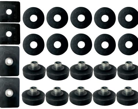 Auto Pro USA 1958 Chevrolet Impala Body Mount Bushing Set, Includes All Mounting Bushings BM1010