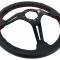 Auto Pro USA VSW S6 Sport Leather Steering Wheel ST3586BLK-RED