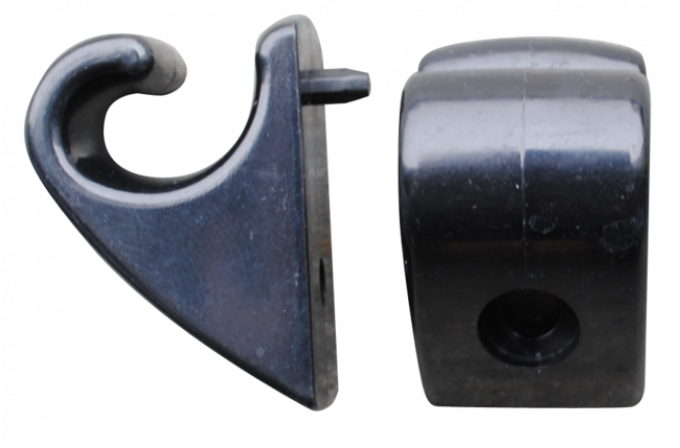 Key Parts '67-'72 Sun-Visor Retaining Hook Set 0849-002