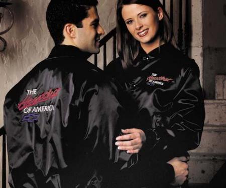 Chevy Heartbeat of America Satin Jacket, Black