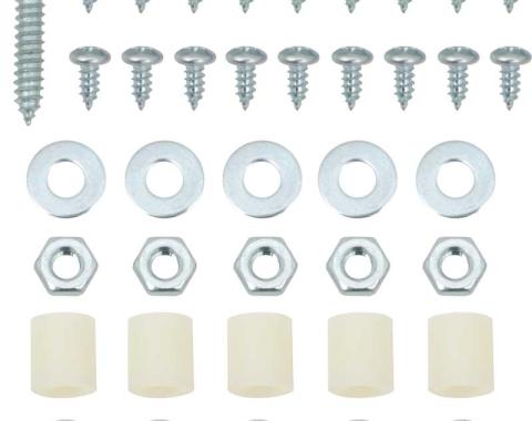 Redline Restomotive® 1955-1956 Chevy Deluxe Heater Box Screws, Washers & Fasteners