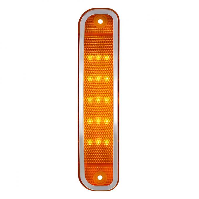 United Pacific 15 LED Amber Side Marker Light With Stainless Steel Trim For 1973-80 Chevrolet & GMC Truck 110712