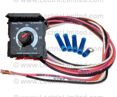 Lectric Limited 1929-2012 American Motors / Buick / Cadillac / Chevrolet / Chrysler / DeSoto / Dodge / Ford / GMC / Jeep / Mercury / Oldsmobile / Plymouth / Pontiac / Volkswagen Courtesy Light Delay Module Kit 510197