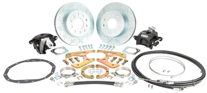 Classic Performance 11" Rear Disc Brake Wheel Kit w/ E-Brakes 58-64 Chevy Full Size, Black Calipers, 5 x 4.75 5864RWBK-E-ARGX-B