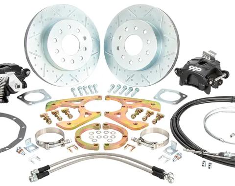 Classic Performance 11" Rear Disc Brake Wheel Kit w/ E-Brakes 58-64 Chevy Full Size, Black Calipers, 5 x 4.75 5864RWBK-E-UG-B