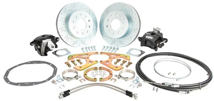 Classic Performance 11" Rear Disc Brake Wheel Kit w/ E-Brakes 58-64 Chevy Full Size, Black Calipers, 5 x 4.75 5864RWBK-E-UG-B