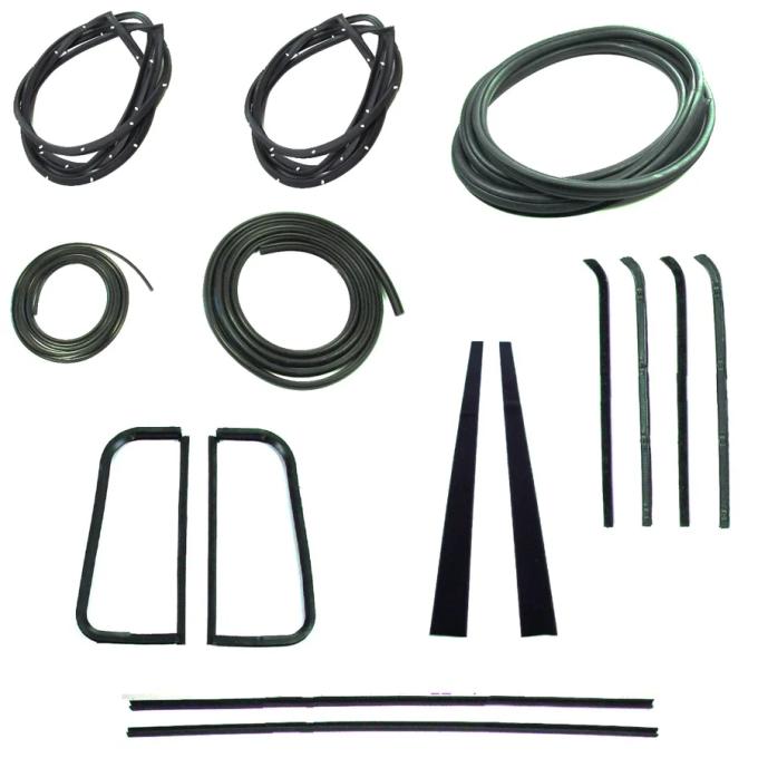 AMD Weatherstrip Kit, Full, w/ Reveal Trim Groove, 9pcs, 55-59 Chevy GMC Pickup Truck X599-4055-1S