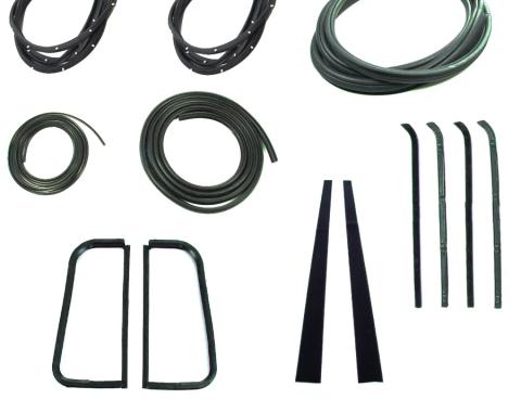 AMD Weatherstrip Kit, Full, w/ Reveal Trim Groove, 9pcs, 55-59 Chevy GMC Pickup Truck X599-4055-1S