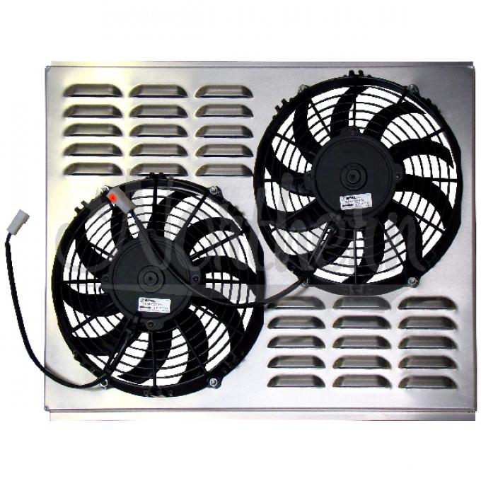 Dual 10" Electric Fan & Shroud - 17 1/4 x 22 1/8 x 2 5/8
