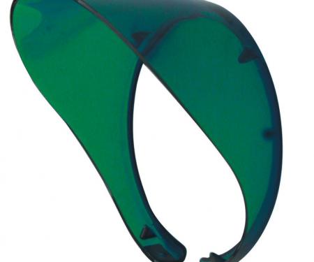 United Pacific Translucent Plastic Mirror Visor With Mounting Hardware, Green C5001-2G