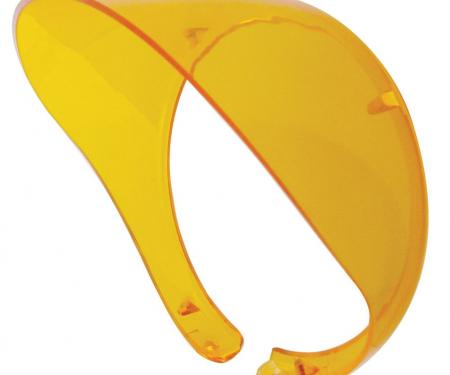 United Pacific Translucent Plastic Mirror Visor With Mounting Hardware, Amber C5001-2A