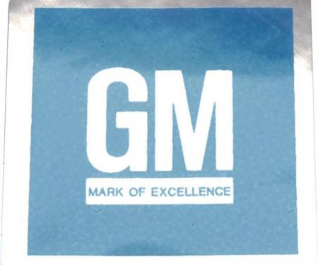 Full Size Chevy GM Mark Of Excellence Metal Decal, 1967-1973