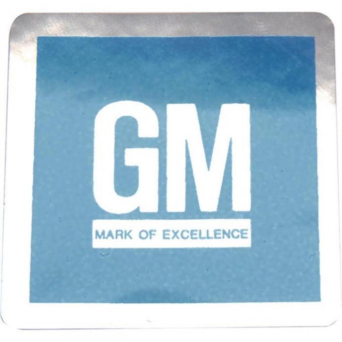Full Size Chevy GM Mark Of Excellence Metal Decal, 1967-1973