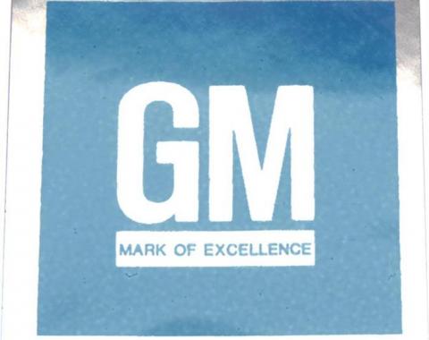 Full Size Chevy GM Mark Of Excellence Metal Decal, 1967-1973