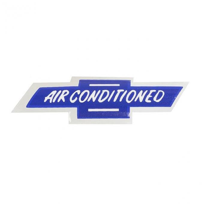 Full Size Chevy Bowtie Air Conditioning Window Decal, 1962-1965
