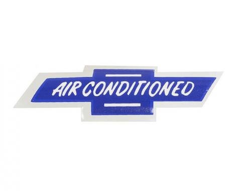 Full Size Chevy Bowtie Air Conditioning Window Decal, 1962-1965