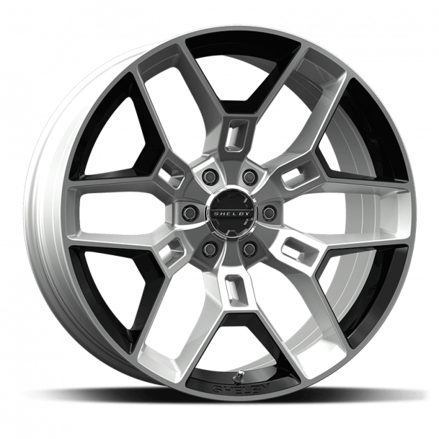 CARROLL SHELBY WHEELS Shelby CS45 22x9.5 Chrome Powder w/Black Inserts ...