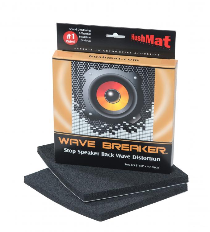 HushMat Wave Breaker Kit - Contains 2- 8" x 8" ea Speaker Back Wave Deflecting Pads 82450