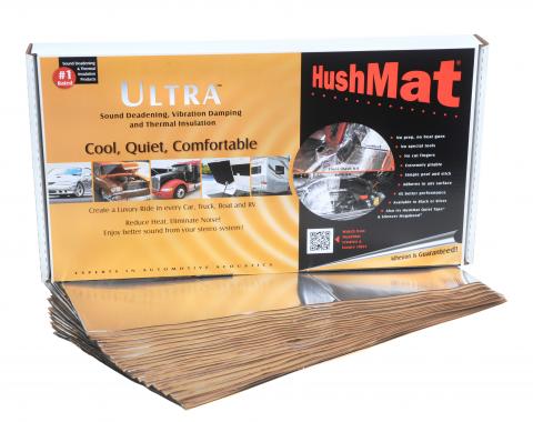 HushMat Floor/Firewall Kit - Silver Foil with Self-Adhesive Butyl-20 Sheets 12" x 23" ea 38.7 sq ft 10401