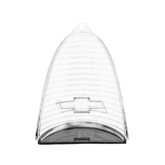 Trim Parts 1955 Chevrolet Full Size Cars Clear Tail Light Lens W/ Chrome Bowtie, Pair A1019C-CLEAR