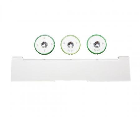 Trim Parts 1961-62 Chevrolet Full Size Car 4-Piece Instrument Lens Set W/Borg Clock 2099A