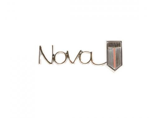 Trim Parts 1967 Chevrolet Chevy II/Nova Lower Dash "Nova/Chevy II" Emblem W/Fasteners, Each 3045