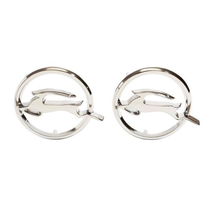 Trim Parts 1964 Chevrolet Impala Rear Quarter Panel Emblem W/Fasteners, Pair 2350