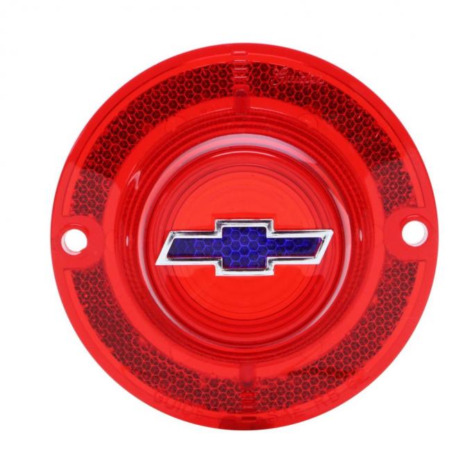 Trim Parts 1962 Chevrolet Full-Size Car Red Tail Light Lens W/Blue Bowtie and Trim, Each A2150F