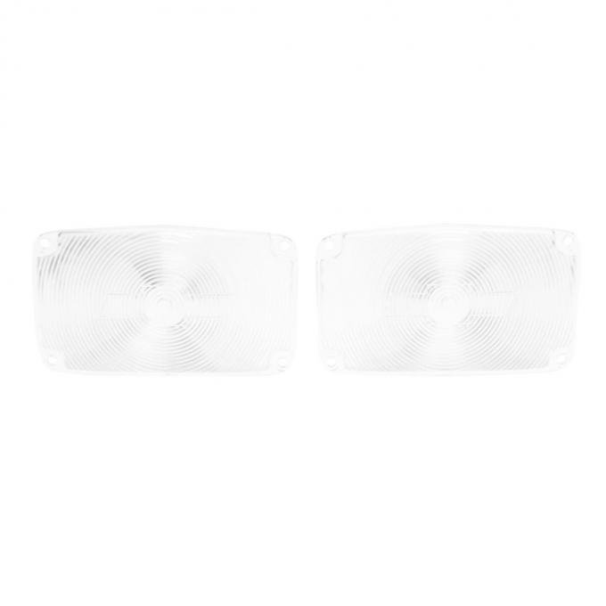 Trim Parts 1956 Chevrolet Full Size Cars Clear Parking Light Lens W/Bowtie, Pair A1387