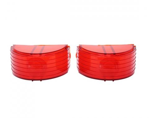 Trim Parts 1955 Chevrolet Full Size Cars Red Back Up Light Lens, Pair A1023