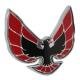 Trim Parts 1974-76 Pontiac Firebird Red & Black Front Emblem, Each 8550