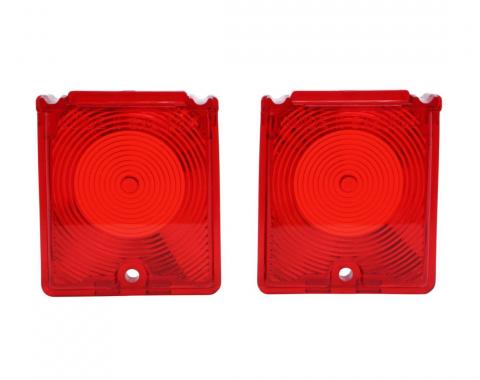 Trim Parts 1966-67 Chevrolet Chevy II/Nova Red Back Up Light Lamp Lens, Pair A3048-RED