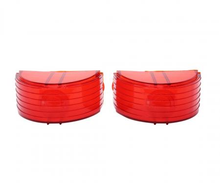 Trim Parts 1955 Chevrolet Full Size Cars Red Back Up Light Lens, Pair A1023