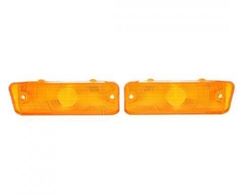 Trim Parts 1966 Chevrolet Full Size Car Amber Parking Light Lens, Pair A2441